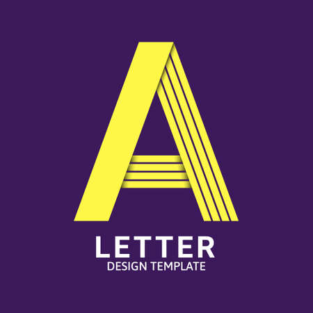 Initial Letter A Logo Icon Concept. Creative Minimal Alphabet Emblem Design Template. Graphic Symbol for Corporate Business Identity.Creative Vector Graphic Element.のイラスト素材