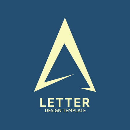 Initial Letter A Logo Icon Concept. Creative Minimal Alphabet Emblem Design Template. Graphic Symbol for Corporate Business Identity.Creative Vector Graphic Element.のイラスト素材