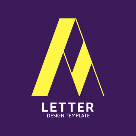 Initial Letter A Logo Icon Concept. Creative Minimal Alphabet Emblem Design Template. Graphic Symbol for Corporate Business Identity.Creative Vector Graphic Element.のイラスト素材