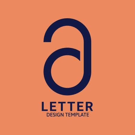 Initial Letter A Logo Icon Concept. Creative Minimal Alphabet Emblem Design Template. Graphic Symbol for Corporate Business Identity.Creative Vector Graphic Element.のイラスト素材