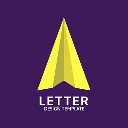 Initial Letter A Logo Icon Concept. Creative Minimal Alphabet Emblem Design Template. Graphic Symbol for Corporate Business Identity.Creative Vector Graphic Element.のイラスト素材
