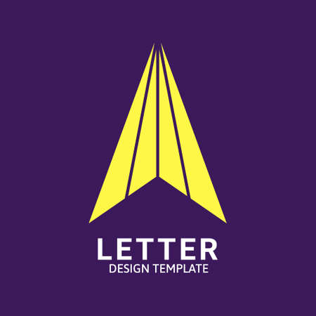Initial Letter A Logo Icon Concept. Creative Minimal Alphabet Emblem Design Template. Graphic Symbol for Corporate Business Identity.Creative Vector Graphic Element.のイラスト素材