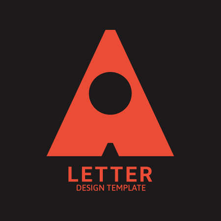 Initial Letter A Logo Icon Concept. Creative Minimal Alphabet Emblem Design Template. Graphic Symbol for Corporate Business Identity.Creative Vector Graphic Element.のイラスト素材