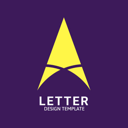 Initial Letter A Logo Icon Concept. Creative Minimal Alphabet Emblem Design Template. Graphic Symbol for Corporate Business Identity.Creative Vector Graphic Element.のイラスト素材