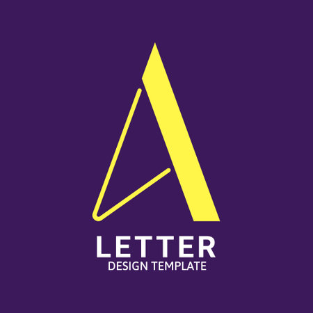 Initial Letter A Logo Icon Concept. Creative Minimal Alphabet Emblem Design Template. Graphic Symbol for Corporate Business Identity.Creative Vector Graphic Element.のイラスト素材
