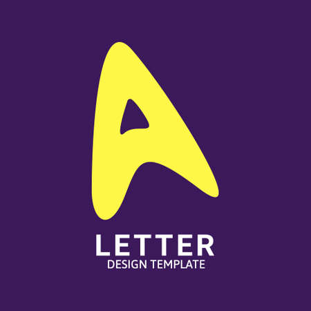 Initial Letter A Logo Icon Concept. Creative Minimal Alphabet Emblem Design Template. Graphic Symbol for Corporate Business Identity.Creative Vector Graphic Element.のイラスト素材