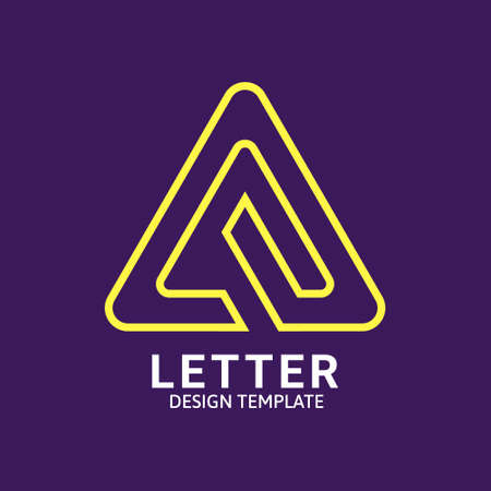 Initial Letter A Logo Icon Concept. Creative Minimal Alphabet Emblem Design Template. Graphic Symbol for Corporate Business Identity.Creative Vector Graphic Element.のイラスト素材