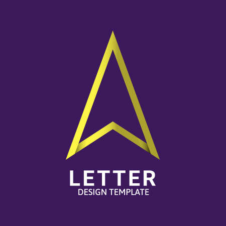 Initial Letter A Logo Icon Concept. Creative Minimal Alphabet Emblem Design Template. Graphic Symbol for Corporate Business Identity.Creative Vector Graphic Element.のイラスト素材