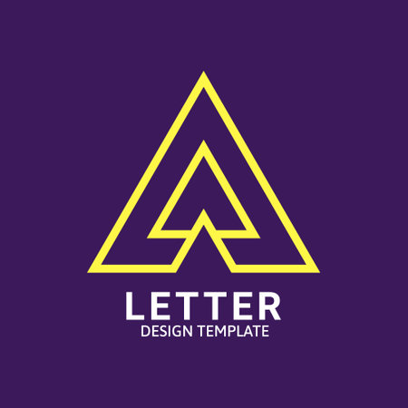 Initial Letter A Logo Icon Concept. Creative Minimal Alphabet Emblem Design Template. Graphic Symbol for Corporate Business Identity.Creative Vector Graphic Element.のイラスト素材