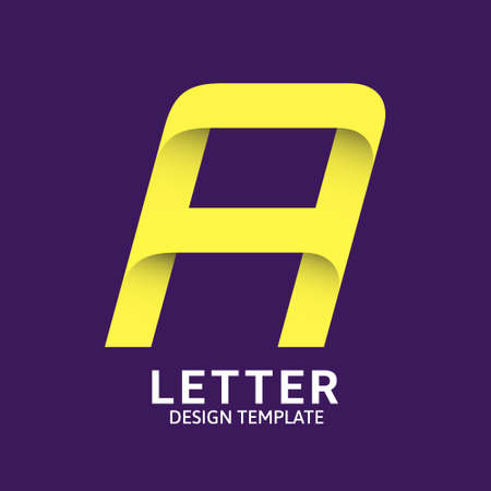 Initial Letter A Logo Icon Concept. Creative Minimal Alphabet Emblem Design Template. Graphic Symbol for Corporate Business Identity.Creative Vector Graphic Element.のイラスト素材