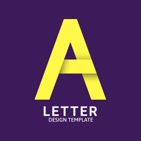 Initial Letter A Logo Icon Concept. Creative Minimal Alphabet Emblem Design Template. Graphic Symbol for Corporate Business Identity.Creative Vector Graphic Element.のイラスト素材