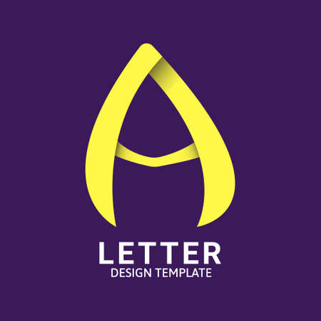 Initial Letter A Logo Icon Concept. Creative Minimal Alphabet Emblem Design Template. Graphic Symbol for Corporate Business Identity.Creative Vector Graphic Element.のイラスト素材