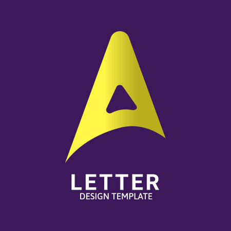 Initial Letter A Logo Icon Concept. Creative Minimal Alphabet Emblem Design Template. Graphic Symbol for Corporate Business Identity.Creative Vector Graphic Element.のイラスト素材