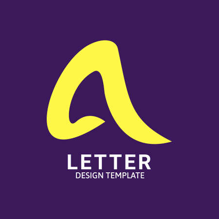 Initial Letter A Logo Icon Concept. Creative Minimal Alphabet Emblem Design Template. Graphic Symbol for Corporate Business Identity.Creative Vector Graphic Element.のイラスト素材