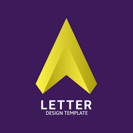 Initial Letter A Logo Icon Concept. Creative Minimal Alphabet Emblem Design Template. Graphic Symbol for Corporate Business Identity.Creative Vector Graphic Element.のイラスト素材