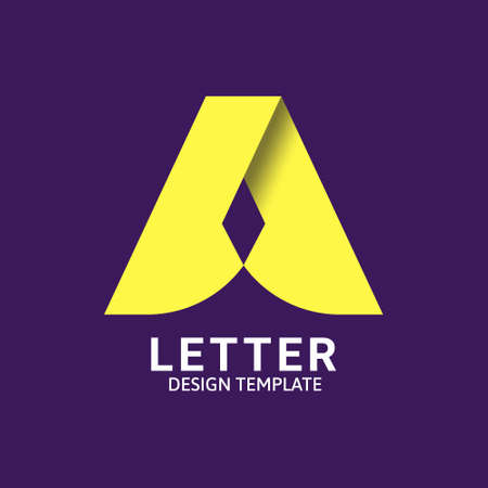 Initial Letter A Logo Icon Concept. Creative Minimal Alphabet Emblem Design Template. Graphic Symbol for Corporate Business Identity.Creative Vector Graphic Element.のイラスト素材