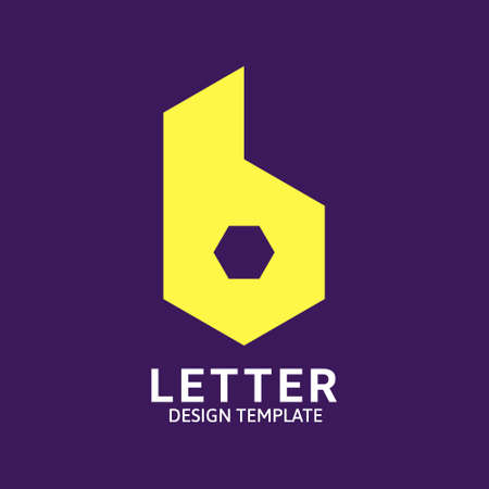 Initial Letter B Logo Icon Concept. Creative Minimal Alphabet Emblem Design Template. Graphic Symbol for Corporate Business Identity.Creative Vector Graphic Element.のイラスト素材