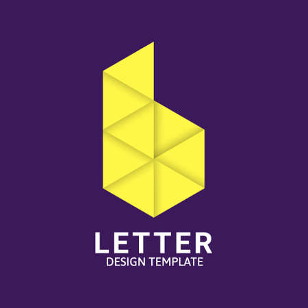 Initial Letter B Logo Icon Concept. Creative Minimal Alphabet Emblem Design Template. Graphic Symbol for Corporate Business Identity.Creative Vector Graphic Element.のイラスト素材