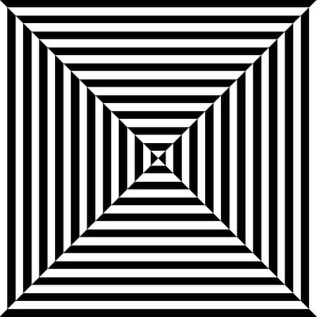 Illusion Abstract black and white pattern. Monochrome pattern. Optical illusion. Op art.のイラスト素材