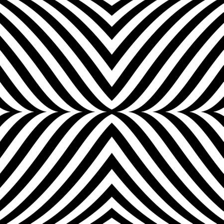 Illusion Abstract black and white pattern. Monochrome pattern. Optical illusion. Op art.のイラスト素材