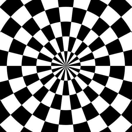 Illusion Abstract black and white pattern. Monochrome pattern. Optical illusion. Op art.のイラスト素材
