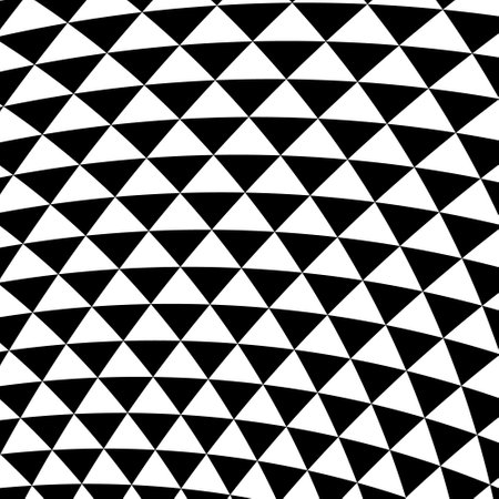 Illusion Abstract black and white pattern. Monochrome pattern. Optical illusion. Op art.のイラスト素材