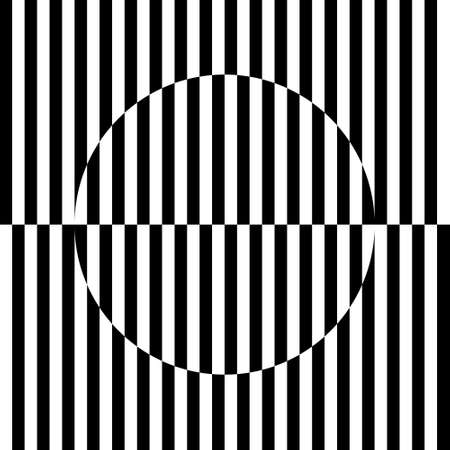 Illusion Abstract black and white pattern. Monochrome pattern. Optical illusion. Op art.のイラスト素材