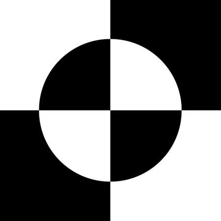 Illusion Abstract black and white pattern. Monochrome pattern. Optical illusion. Op art.のイラスト素材