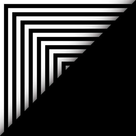 Illusion Abstract black and white pattern. Monochrome pattern. Optical illusion. Op art.のイラスト素材