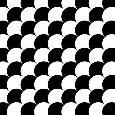 Illusion Abstract black and white pattern. Monochrome pattern. Optical illusion. Op art.のイラスト素材