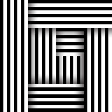 Illusion Abstract black and white pattern. Monochrome pattern. Optical illusion. Op art.のイラスト素材