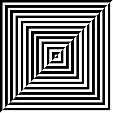 Illusion Abstract black and white pattern. Monochrome pattern. Optical illusion. Op art.のイラスト素材
