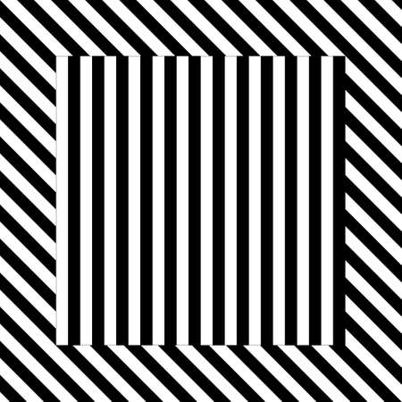Illusion Abstract black and white pattern. Monochrome pattern. Optical illusion. Op art.のイラスト素材