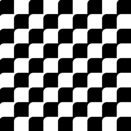 Illusion Abstract black and white pattern. Monochrome pattern. Optical illusion. Op art.