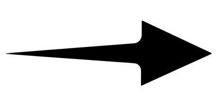 Simple black right arrow symbol on white background. Perfect for direction, navigation, infographic, web design, or sign illustration projects.のイラスト素材