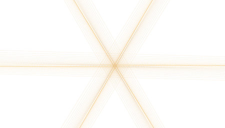 Abstract geometric artwork featuring intersecting parallel lines forming a dynamic X-shaped pattern,...