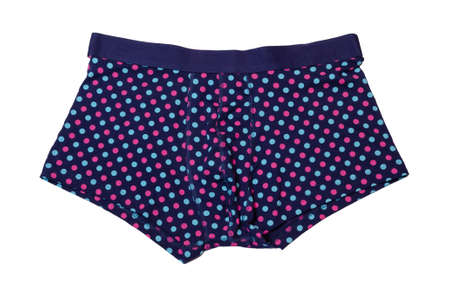 men's boxers underpants in colored stripes on a white background