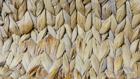 texture of weaving from straw items for backgrounds and patternsの写真素材