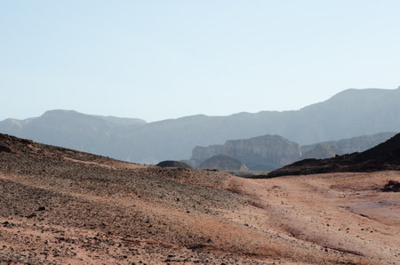 beautiful landscapes in the mountains in the desertの写真素材