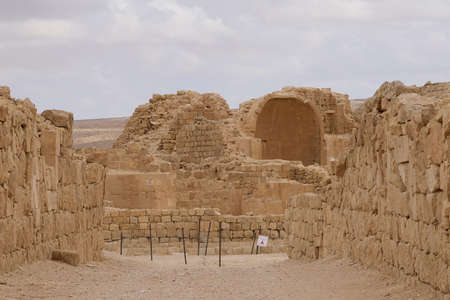 ruins of an ancient Nabatean city in the northern Negev in israel
