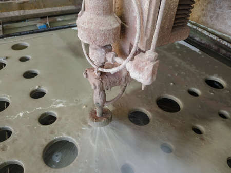 High pressure water jet CNC cutting machine in factory