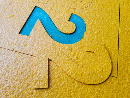 CNC water jet cutting machine is a modern industrial technology for cutting any materialの写真素材