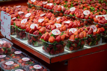 TEL AVIV, ISR - January 25, 2022: Israelis shop at the Carmel Shuk HaCarmel Market in Tel Aviv, Israel. This is a very popular market in Tel Aviv where they sell confectionery as well as fruits and vegetables.のeditorial素材