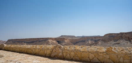 Scenic view of Ein Avdat National Park. The park and canyon located in the desert of the Negev. high resolutionの写真素材