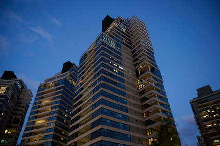 NETANYA, ISRAEL - MARCH 9, 2022: Modern high-rises in Netanya. Ir Yamim is the new development...