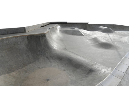 Ramps skatepark in the recreation park. Free skate park.の写真素材