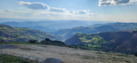 View at road in Danube gorge in Djerdap on the Serbian-Romanian border