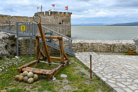 GOLUBAC, SERBIA - April 23, 2023: Golubac Fortress - medieval fortified town on the south side of...