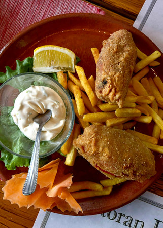 Serbian food, different food on the table. High quality photo