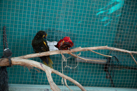 Multicolor lorikeet parrot at the Biblical Zoo in Jerusalem in Israel. High quality photoの写真素材